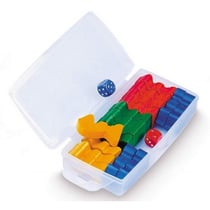 Boite 16 petits chevaux en bois et 2 des - pions - jeujura - 8982 - accessoire jeu de société