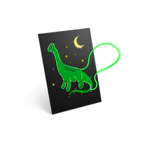 Kidyneon - Kit decoration murale lumineuse dinosaure -