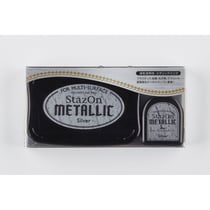 Encre Stazon métallic argentée