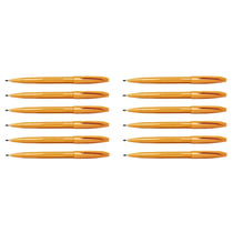 Lot de 12 stylos feutres pointe moyenne - Pentel - Sign Pen S520-Y - Ocre