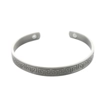Bracelet cuivre avec Aimants Jonc finition métal argenté - Omsaé