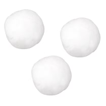 Pompons, blanc, 20 mm, 50 pces