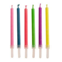 6 Bougies à Flamme Colorée