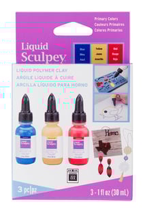 Set 3 flacons argile liquide couleurs primaires - 30 ml - Sculpey