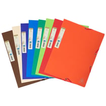Chemise 3 rabats à élastique carte recyclée 380g/m2 Forever - A4 - Couleurs assorties - x 25 - Exacompta