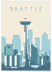 Poster Seattle | A3 : 29,7x42cm