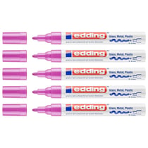 Lot de 5 marqueurs peinture - EDDING - Rose - Pointe ronde 2-4 mm