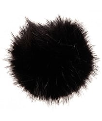 Pompons Premium Fausse Fourrure - 10cm de diamètre - Rico Design 6 Noir