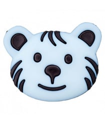 Carte de 1 bouton Tigre à queue Bleu clair 28mm - Union Knopf Bleu