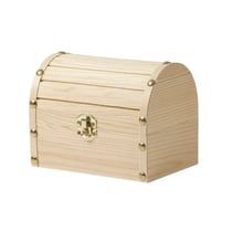 Coffre pirate en bois 16 x 12,5 x 11 cm