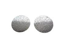 2 Sequins ronds 25mm - argenté pailleté sur 2 faces