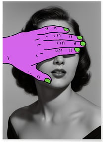 Affiche Main violette | A3 : 29,7x42cm