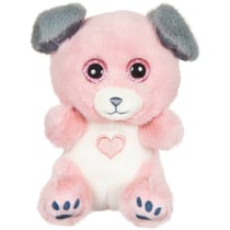 Peluche - Peluche Chien rose poudré et gris "Cutydoos Love" - 13 cm