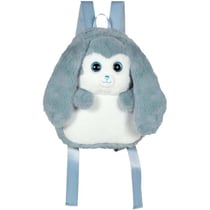 Peluche - Fluffy Bag – Sac à Dos en Peluche – Lapin Bleu & Blanc – 30 cm