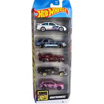 Pack de 5 véhicules hot wheels : nightburnerz - mattel - jbj87 - set voitures miniatures