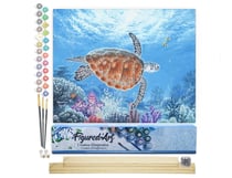 Peinture par Numéro Figured'Art - Tortue en ballade - Kit de Loisir Créatif DIY Numéro d'Art Complet - 40x50cm toile roulée + châssis en bois à monter