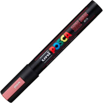 Lot de 12 marqueurs peinture pointe conique moyenne 1,8 - 2,5 mm - POSCA - Rouge Métal