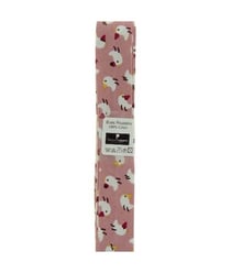 Biais en coton motif Poussins 1,5m x 20mm - Passion Rubans Rose