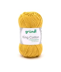 Pelote de Coton à tricoter KING COTTON - Grundl 38 Jaune