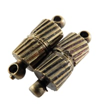 SACHET DE 2 FERMOIRS MAGNETIQUES BRONZE 5x15MM