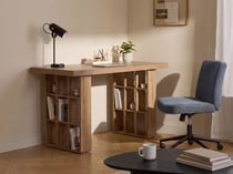 Bureau Panneau de particules de bois Marron clair ELURA - Beliani