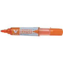 Lot de 10 marqueurs tableau blanc effaçables - PILOT - Pointe ogive moyenne 2,3 mm - Orange - V BOARD MASTER - Rechargeable