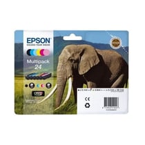 Multipack 24 - Eléphant - Noir, jaune, cyan, magenta, magenta clair, cyan clair (C13T24284011)