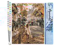 Peinture par Numéro Figured'Art - Journée d'Automne en ville - Kit de Loisir Créatif DIY Numéro d'Art Complet - 40x50cm sans châssis en bois