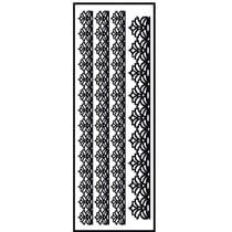 Transfert thermocollant velours Ruban 1 noir 10x30cm