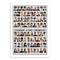 Affiche 50x70 cm - Legendary actors chronology - Olivier Bourdereau