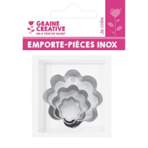 Graine Créative - emporte-pièces métal Fleur 3 pièces