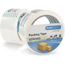 Ruban adhésif - Emballage - Transparent - 50mmx60m - Résistant - Lot de 2