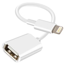 Avizar Adaptateur OTG USB vers Lightning Compact Portable 10cm Blanc