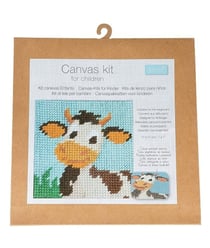 Kits Canevas enfant - 17 x 17 cm -Trimits Vache