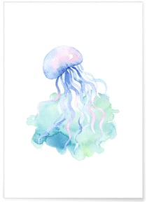 Affiche Enfant Méduse | A3 : 29,7x42cm