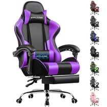 Chaise gaming ergonomique GTPLAYER - PU - Violet - 135 x 70 x 70 cm
