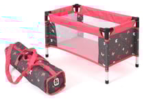 Lit parapluie papillons rose / blanc poupee - bayer chic 2000 - 65247 - accessoire poupon