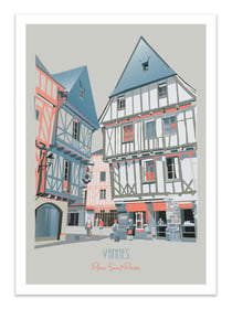 Affiche 30 x 40 cm - Vannes - Artmoric