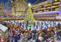 Puzzle 1000 pièces - Patinage à Noël - Bluebird Puzzle