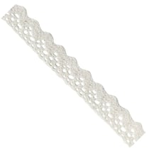 MégaCréa DIY - Fabric tape Ruban dentelle adhésif blanc 1,5 cm x 1 m