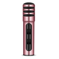 Microphone Karaoke Portable Pour IOS Android Avec Carte Son Intégrée Rose Rose YONIS