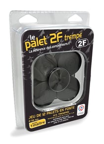 Jeu de 12 palets bretons en fonte GS trempée 2F pour compétition + 1 maître en fonte gs trempée - Cadetel