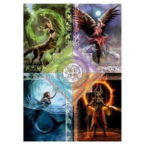 Puzzle les 4 elements de la magie, anne stokes 1500 pieces - astrologie, zodiaque - educa - 19941