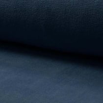 Tissu Polaire doux uni Bleu denim