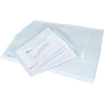 Pochettes - Plastique - Transparente - A5 - Bouton pression - Lot de 50 - Rapesco