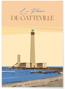 Affiche Le Phare de Gatteville | A3 : 29,7x42cm