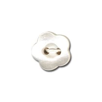 Lot de 6 boutons en forme de Violette couleur Blanc 12mm
