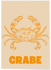 Affiche Crabe | A3 : 29,7x42cm