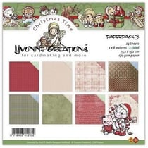 24 Papiers scrapbooking 15,2 x 15,2 cm Yvonne Créations PAPERPACK 3
