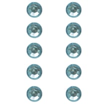 Pierres strass en plastique, autocoll. , 5 mm, 80 pces, turquoise